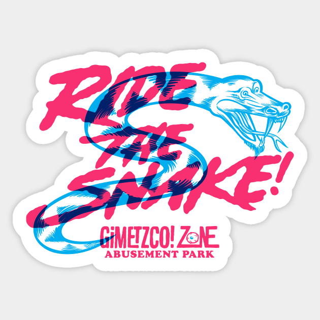 Ride the snake - G’Zap! Sticker by GiMETZCO!